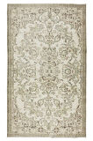 192x313 cm Çiçekli Bahçe Tasarımlı Eski El Yapımı Uşak Halısı, Yünlü Ofis Halısı
