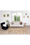 158x276 cm Geometrik Desenli Eski El Yapımı Yün Kilim, Düz Dokuma Kilim