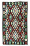197x320 cm Eski El Dokuma Kilim, Düz Dokuma Kilim Halı. Oturma odası kilimi