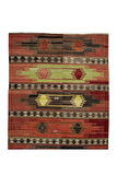 194x426 cm Eski El Dokuma Ethnik Yolluk Kilim. Rustik Düz Dokuma Koridor Kilimi. %100 Yün