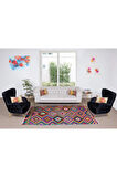 162x268 cm Göz Alıcı Renklerde El Yapımı Kilim, Eşsiz Düz Dokuma Kilim. %100 Yün