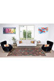 172x327 cm Çok Renkli El Yapımı Kilim, Eşsiz Düz Dokuma Halı, %100 Yün