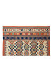 193x237 cm Eski Düz Dokuma Sanatı Kilim. Tamamen Yün. Benzersiz El Yapımı Halı