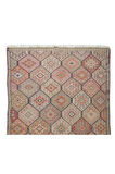 175x288 cm Türünün Tek Örneği Eski Dekoratif El Dokuması Cicim Kilim. %100 Yün