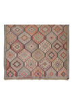 175x288 cm Türünün Tek Örneği Eski Dekoratif El Dokuması Cicim Kilim. %100 Yün