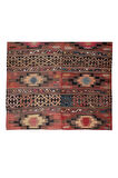 190x310 cm Eski El Dokuması Göçebelerden Orta Anadolu Kilim. Düz Dokuma. %100 Yün
