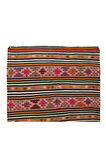 150x230 cm Çok Renkli El Dokuması Yün Kilim. 1970'lerden kilim