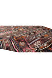 153x250 cm El Dokuması Eski Kilim. Düz Dokuma Tamamı Yün Kilim. Oturma Odası Kilimi