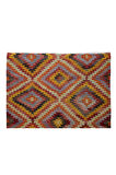 184x258 cm Oda Boyutunda Kilim Halı, Eski El Dokuması Geometrik Desenli Kilim