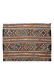 186x277 cm Düz Dokuma Eski Kilim, El Dokuması Kilim Halı. %100 Yün