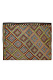 208x305 cm Otantik Eski Dekoratif El Dokuması Cicim Kilim. %100 Yün