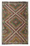 178x280 cm Eski Dekoratif El Dokuması Cicim Kilim. %100 Yün. Jijim Kilim Halı
