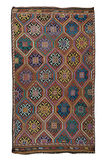 183x305 cm Eski Dekoratif El Dokuması Cicim Kilim. %100 Yün