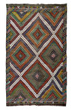 200x325 cm Otantik Eski Dekoratif El Dokuması Cicim Kilim. %100 Yün