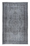 185x297 cm Gri Tonlarda El Dokuması Halı, Modern El Düğümlü Halı, Eski Türk Halısı