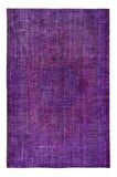 210x310 cm Mor El dokuması Halı, El Düğümlü Alan Halısı, Eski Türk Halısı