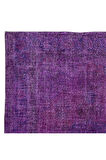 210x310 cm Mor El dokuması Halı, El Düğümlü Alan Halısı, Eski Türk Halısı