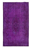 175x302 cm Mor Tonlarda El Dokuması Halı, Modern El Düğümlü Halı, Eski Türk Halısı