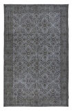182x285 cm El Yapımı Türk Halısı, Gri El Dokuması Halı, Modern Yünlü Halı