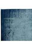 176x274 cm Mavi Oturma Odası Halısı, Yenilenmiş Lacivert Halı, El Düğümlü Alan Halısı