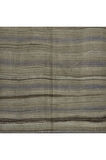 132x370 cm Düz Dokuma Türk Yolluk Kilim, Eski Çizgili Yün Koridor Halısı
