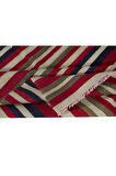 145x297 cm Renkli Çizgili El Dokuma Eski Anadolu Kilim Halısı, 'Düz Dokuma', %100 Yün