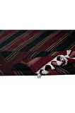 156x330 cm El Dokuma Çizgili Anadolu Kilim Halısı, Düz Dokuma Eski Halı %100 Yün