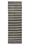 125x390 cm Bej ve Kahverengi Doğal Yünden Düz Dokuma Eski Anadolu Yolluk Kilim, Koridor Kilimi