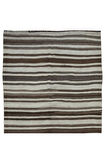 125x390 cm Bej ve Kahverengi Doğal Yünden Düz Dokuma Eski Anadolu Yolluk Kilim, Koridor Kilimi