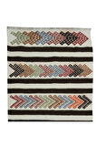 66x460 cm Koridor Dekoru için Düz Dokuma Dar ve Uzun Yolluk Kilim, El Dokum Koridor Halısı