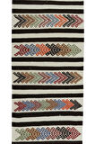 66x460 cm Koridor Dekoru için Düz Dokuma Dar ve Uzun Yolluk Kilim, El Dokum Koridor Halısı