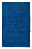 200x310 cm El Dokuması Halı, Mavi Modern Halı, El Yapımı Yünlü Halı