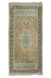 50x97 cm El Yapımı Güneşte Soldurulmuş Halı, Türk Paspas, Eski Banyo Paspas, Mutfak Atma Halı