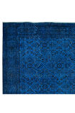 198x318 cm Çağdaş Mavi Halı, El Düğümlü Mutfak Halısı, El Yapımı Halı