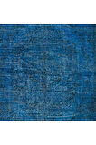 169x248 cm Yenilenmiş Mavi El Yapımı Halı, Modern Yün ve Pamuktan Yapılmış Eski Halı