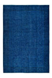208x305 cm Ev Dekoru Halı, El Dokuması Mavi Tonlarda Modern Halı, Oturma Odası Dekoru Halı