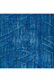 150x253 cm Yeniden Boyanmış Mavi El Dokuma Halı, El Yapımı Eski Halı