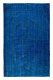 173x285 cm El Düğümlü Mavi Halı, Dekoratif El Dokuması Yün ve Pamuktan Yapılmış Alan Halısı