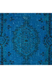 159x278 cm El Yapımı Türk Halısı, Mavi El Dokuması Halı, Modern Yünlü Halı
