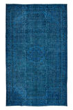168x275 cm Modern Ev Dekoru Halı, Mavi El Yapımı Halı, Geleneksel Yünlü Halı