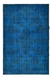 203x320 cm Modern Ev ve Ofis Dekoru için Mavi Halı, El Yapımı Anadolu Büyük Halı