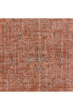 150x260 cm El Yapımı Turuncu Halı, El Dokuması Eski Halı, Yenilenmiş Türk Halısı