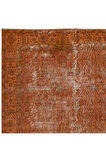 175x265 cm El Yapımı Turuncu Halı, El Dokuması Eski Halı, Modern Türk Halısı
