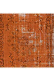 160x258 cm Turuncu Yemek Odası Halısı, Bohem Tarzı El Dokuma Halı, El Yapımı Türk Halısı