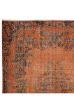 145x218 cm Turuncu Ofis Halısı, El Yapımı Halı, El Düğümlü Halı