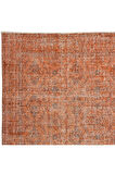 174x288 cm Modern El Yapımı Halı, El Dokuma Halı, Turuncu Tonlarda Yenilenmiş Halı