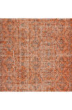 174x288 cm Modern El Yapımı Halı, El Dokuma Halı, Turuncu Tonlarda Yenilenmiş Halı