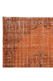 190x290 cm Turuncu Halı, Yenilenmiş El Dokuma Halı, El Yapımı Halı, El Düğümlü Modern Halı