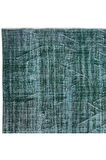 157x262 cm Yeşil Tonlarda El Dokuması Halı, Modern El Düğümlü Halı, Eski Türk Halısı