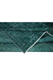 200x320 cm El Yapımı Türk Halısı, Yeşil El Dokuması Halı, Modern Yünlü Halı